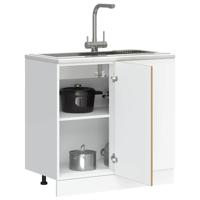 Keuken onderkast Kalmar bewerkt hout artisanaal eikenkleur