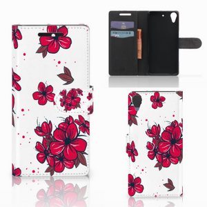 HTC Desire 628 Hoesje Blossom Red