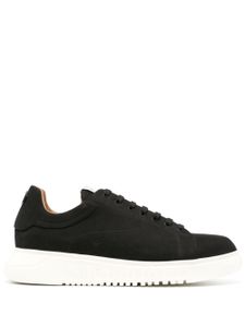 Emporio Armani baskets en cuir à lacets - Noir