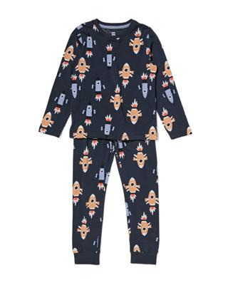 HEMA Kinderpyjama Raket Donkerblauw (donkerblauw)