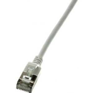 LogiLink Slim U/FTP netwerkkabel Grijs 0,5 m Cat6a U/FTP (STP)