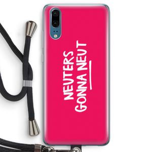 Neuters (roze): Huawei P20 Transparant Hoesje met koord