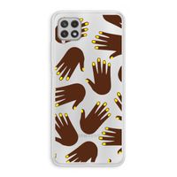 Hands dark: Samsung Galaxy A22 4G Transparant Hoesje
