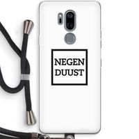 Negenduust vierkant: LG G7 Thinq Transparant Hoesje met koord
