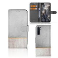 OnePlus Nord | Book Style Case | Wood Concrete