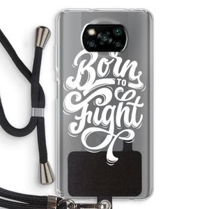 Born to Fight: Xiaomi Poco X3 NFC Transparant Hoesje met koord