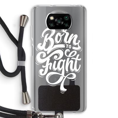 Born to Fight: Xiaomi Poco X3 NFC Transparant Hoesje met koord