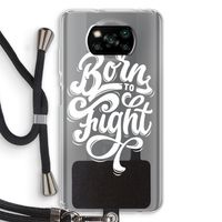 Born to Fight: Xiaomi Poco X3 NFC Transparant Hoesje met koord