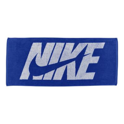 Nike Jacquard Handdoek Graphic Medium Blauw Wit Nike Jacquard Handdoek Graphic Medium Blauw Wit