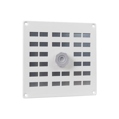 Nedco schuifrooster - aluminium - 200 x 200 mm - met gaas - wit