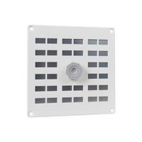 Nedco schuifrooster - aluminium - 200 x 200 mm - met gaas - wit