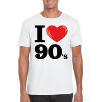 I love 90's t-shirt wit heren 2XL  - - thumbnail