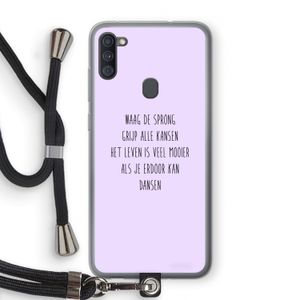 Sprong: Samsung Galaxy A11 Transparant Hoesje met koord