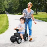 Loopauto met Opbergruimte Loopvoertuig Loopauto Kinderauto Duwauto Speelgoedauto Zwart