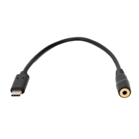Hilec USB-C naar 3,5mm mini-jack female kabel 0,15m