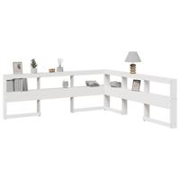 Boekenkast Hoofdeinde L-vormig 200 cm massief grenenhout wit