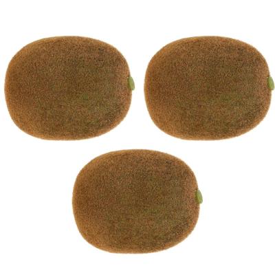 Kunstfruit - 5x stuks - kiwi - bruin - 6 cm - realistische decoratie - sier - fruitschaal