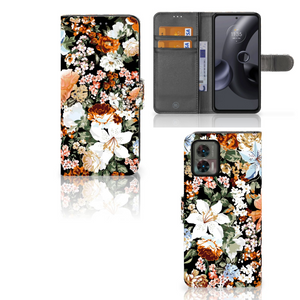 Hoesje voor Motorola Edge 30 Neo Dark Flowers