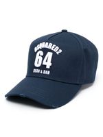 DSQUARED2 casquette en coton à logo brodé - Bleu DSQUARED2 casquette en coton à logo brodé - Bleu