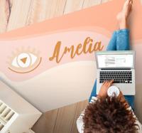 Abstract Oog met gepersonaliseerde Naam Vinyl tapijt