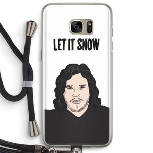Let It Snow: Samsung Galaxy S7 Edge Transparant Hoesje met koord