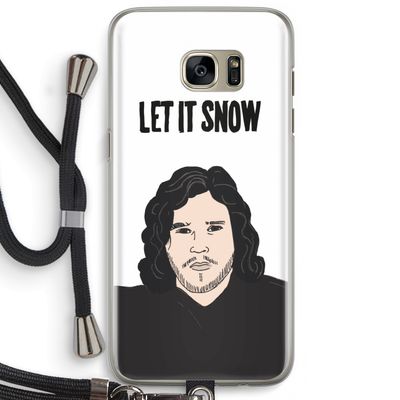 Let It Snow: Samsung Galaxy S7 Edge Transparant Hoesje met koord