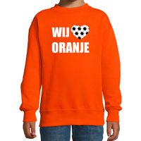 Wij houden van oranje oranje sweater / trui Holland / Nederland supporter EK/ WK voor kinderen - thumbnail