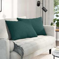 VidaXL Sofa kussens 2 pcs donkergroen 70 x 50 cm stof