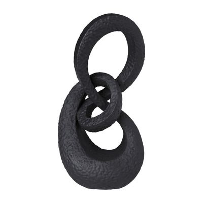 Deco knoop - zwart - 25x15x8 cm
