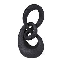 Deco knoop - zwart - 25x15x8 cm