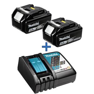 Makita Accu Starterset 18V DC18RC 2xBL1850B - DC18RCPT