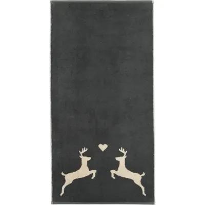 Cawö Cawö Alpenchic Edition Hert 6228 Handdoek 50x100 grijs