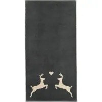 Cawö Cawö Alpenchic Edition Hert 6228 Handdoek 50x100 grijs