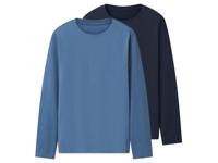 Esmara Kids Set van 2 kinder longsleeves (Donkerblauw/blauw, 146/152)