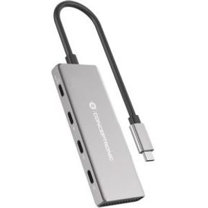 Conceptronic HUBBIES16G interface hub USB 3.2 Gen 2 (3.1 Gen 2) Type-C 10000 Mbit/s Grijs