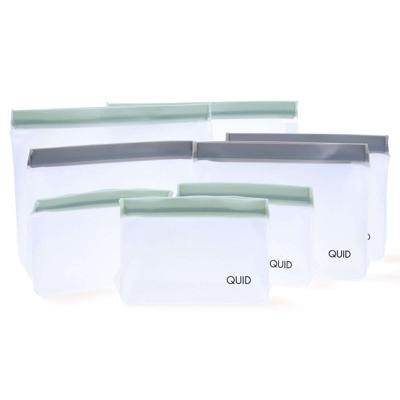 Set van herbruikbare zakjes voor voedingsmiddelen Quid Rico Plastic Zip 8 Onderdelen