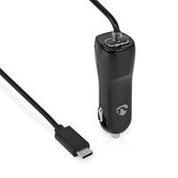 Nedis Autolader | 1x 3.0 A | USB-C Kabel | 1 m | 18 W | 1 stuks - CCHAC300ABK CCHAC300ABK Nedis Autolader | 1x 3.0 A | USB-C Kabel | 1 m | 18 W | 1 stuks - CCHAC300ABK CCHAC300ABK