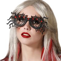 Horror/halloween verkleed accessoires bril met spinnen glazen   -