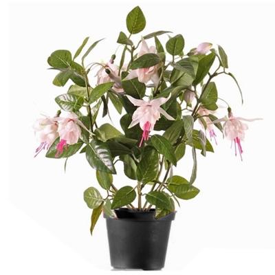 Bellatio flowers & plants Kunstplant met bloemen - fuchsia roze - 30 cm - Kamerplant met bloemetjes Bellatio flowers & plants Kunstplant met bloemen - fuchsia roze - 30 cm - Kamerplant met bloemetjes