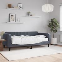 Slaapbank met matras 90x190 cm fluweel donkergrijs