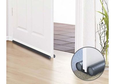 Dubbele Tochtstoppers voor deuren - Aanpasbaar - 2 stuks - 95 cm - Grijs