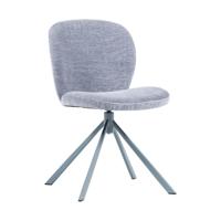 Woood Femke eetkamerstoel chenille Blauw