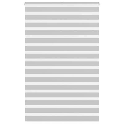 VidaXL Zebra rolgordijn 145x230 cm stofbreedte 140,9 cm lichtgrijs