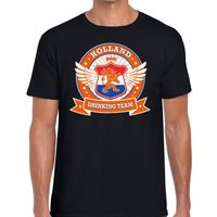 Zwart Holland drinking team t-shirt heren - thumbnail