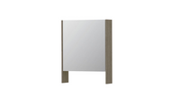 INK SPK3 spiegelkast met 1 dubbel gespiegelde deur, open planchet, stopcontact en schakelaar 60 x 14 x 74 cm, greige eiken
