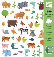 160 dierenstickers DJECO meerdere kleuren