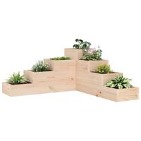 Plantenbak 4-laags 80,5x79x36 cm massief grenenhout