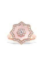 David Morris bague Astra en or rose 18ct et nacre - thumbnail