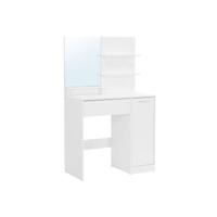 Kaptafel met planken en lade wit, Hedendaags