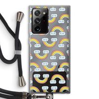 Regenboog: Samsung Galaxy Note 20 Ultra / Note 20 Ultra 5G Transparant Hoesje met koord